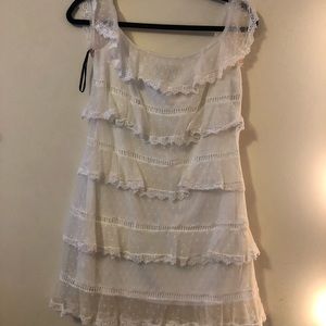 off the shoulder ruffle dress